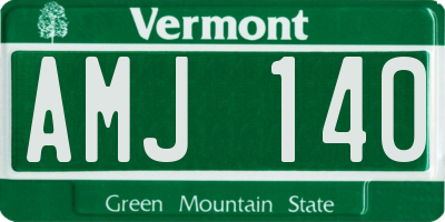 VT license plate AMJ140
