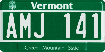VT license plate AMJ141
