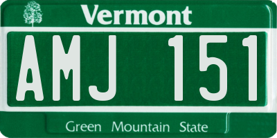 VT license plate AMJ151