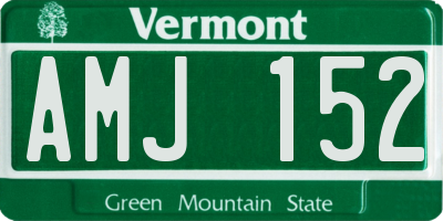VT license plate AMJ152