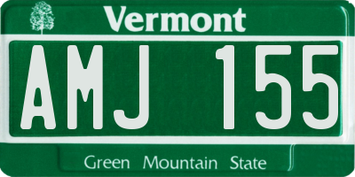 VT license plate AMJ155