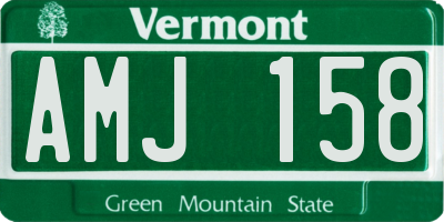 VT license plate AMJ158