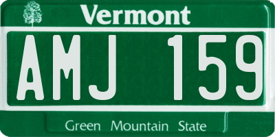 VT license plate AMJ159
