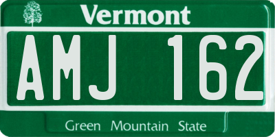 VT license plate AMJ162