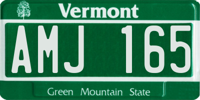 VT license plate AMJ165