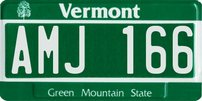 VT license plate AMJ166