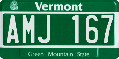 VT license plate AMJ167