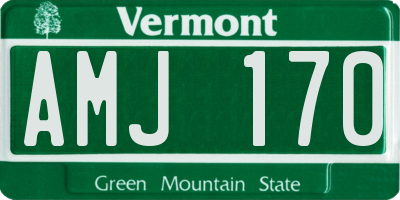 VT license plate AMJ170