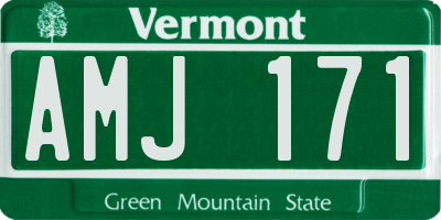 VT license plate AMJ171