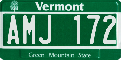 VT license plate AMJ172