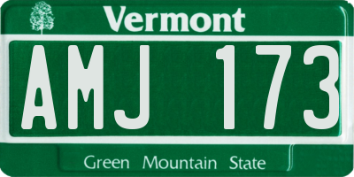 VT license plate AMJ173