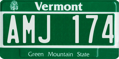 VT license plate AMJ174