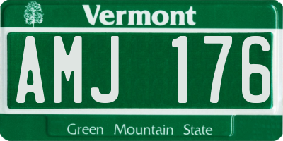 VT license plate AMJ176