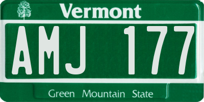 VT license plate AMJ177