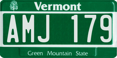 VT license plate AMJ179