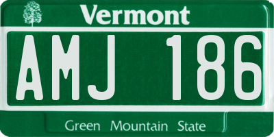 VT license plate AMJ186