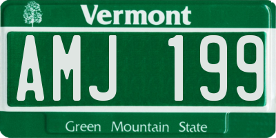VT license plate AMJ199