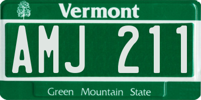 VT license plate AMJ211