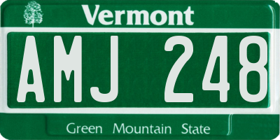 VT license plate AMJ248