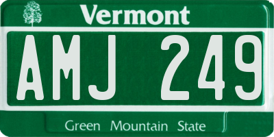 VT license plate AMJ249