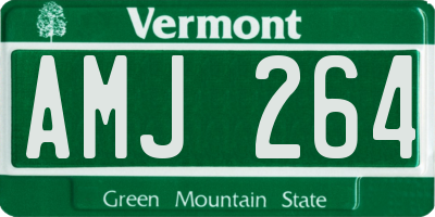 VT license plate AMJ264