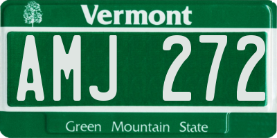 VT license plate AMJ272
