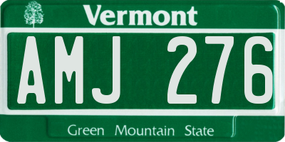 VT license plate AMJ276