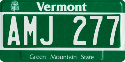 VT license plate AMJ277
