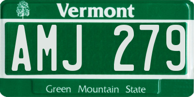 VT license plate AMJ279