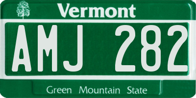 VT license plate AMJ282