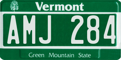 VT license plate AMJ284