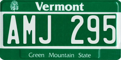 VT license plate AMJ295