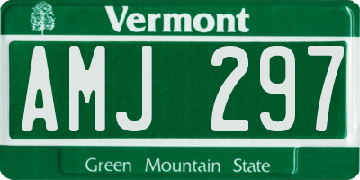 VT license plate AMJ297