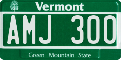 VT license plate AMJ300