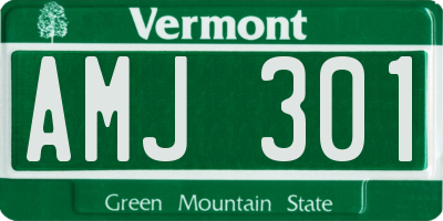 VT license plate AMJ301