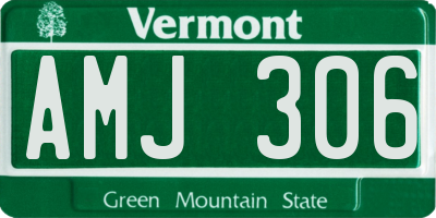 VT license plate AMJ306