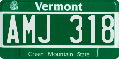 VT license plate AMJ318
