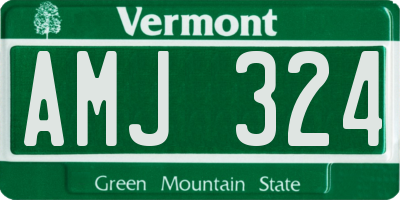 VT license plate AMJ324