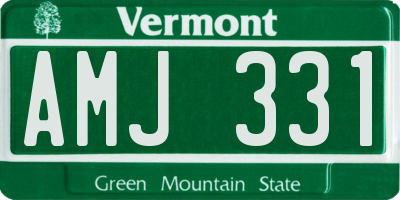 VT license plate AMJ331