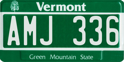 VT license plate AMJ336