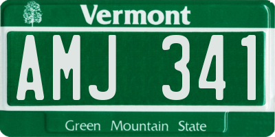 VT license plate AMJ341