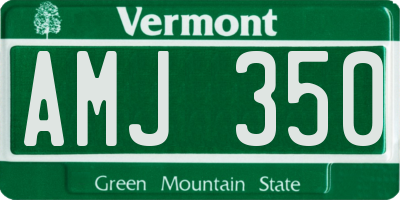VT license plate AMJ350