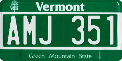 VT license plate AMJ351