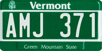 VT license plate AMJ371