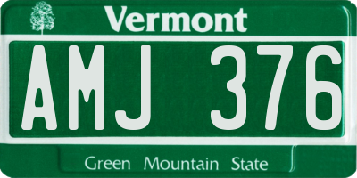 VT license plate AMJ376