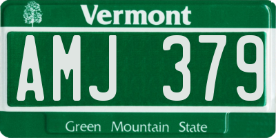 VT license plate AMJ379