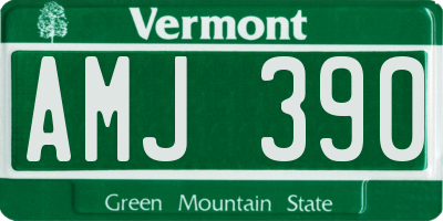 VT license plate AMJ390