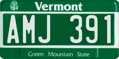 VT license plate AMJ391