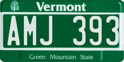 VT license plate AMJ393