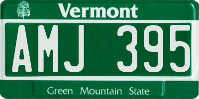 VT license plate AMJ395